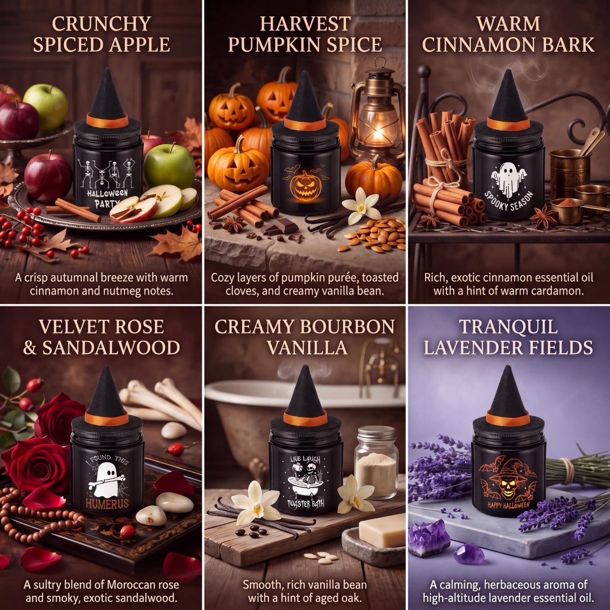 Pumpkin Spice Everything Halloween Candle Set (6)