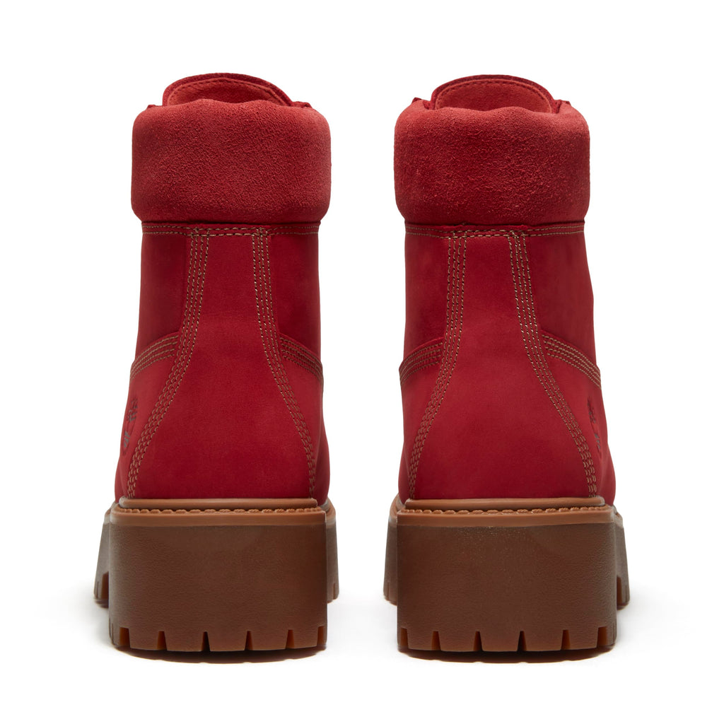 Timberland Women's Stone Street 6 Inch Waterproof Boot, Medium Red Nubuck, 8.5 M US