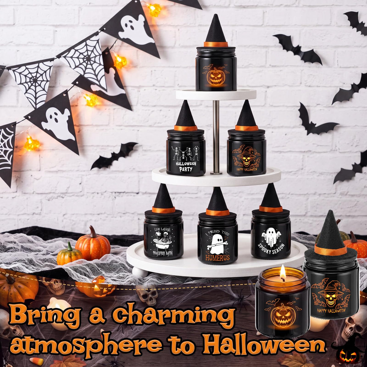 Pumpkin Spice Everything Halloween Candle Set (6)