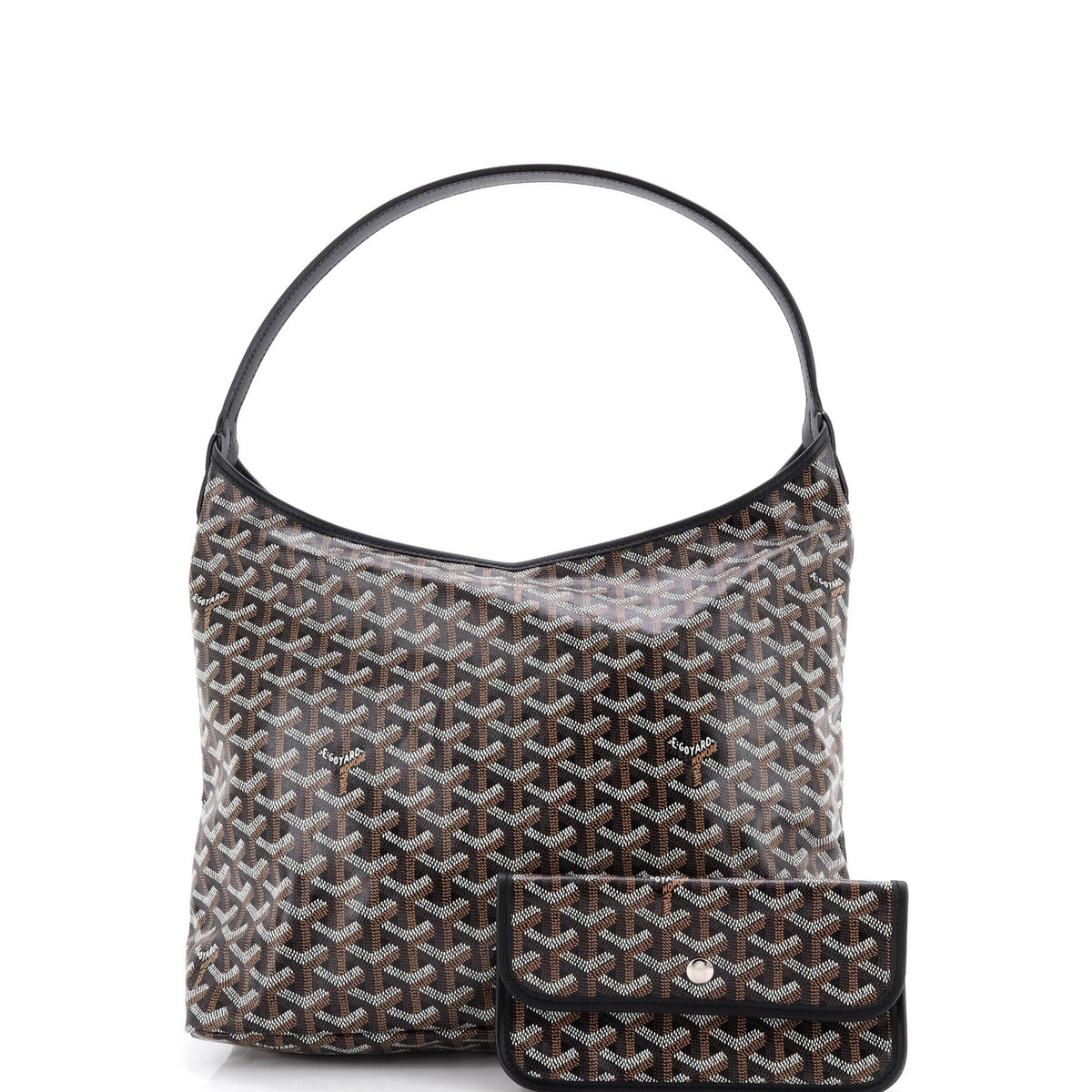 Goyard, Pre-Loved Boheme Hobo Coated Canvas, Black