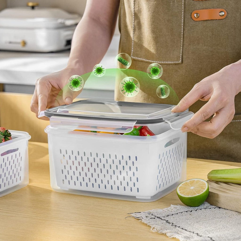 Keep It Fresh Leakproof 8-Piece Fruit Storage Containers for Fridge