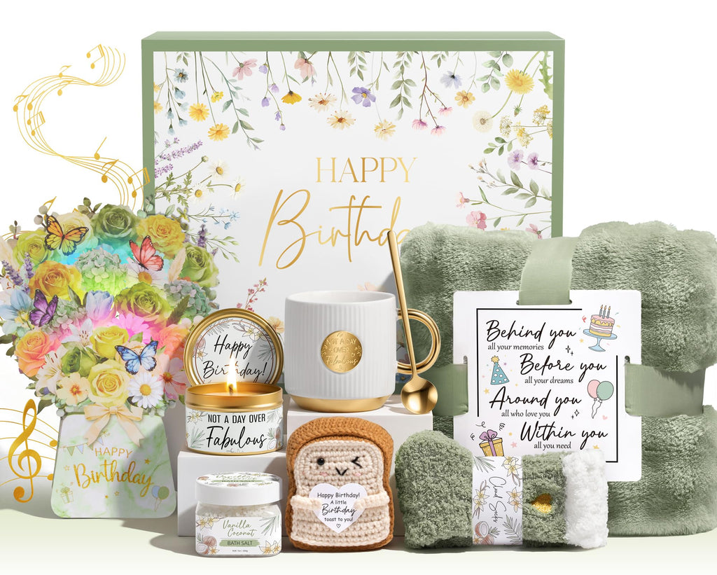Birthday Gifts Basket for Women Her, Happy Birthday Gift Box for Mom Sister