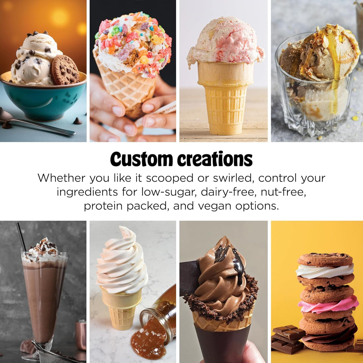Ninja CREAMi Scoop & Swirl Ice Cream and Soft Serve Maker