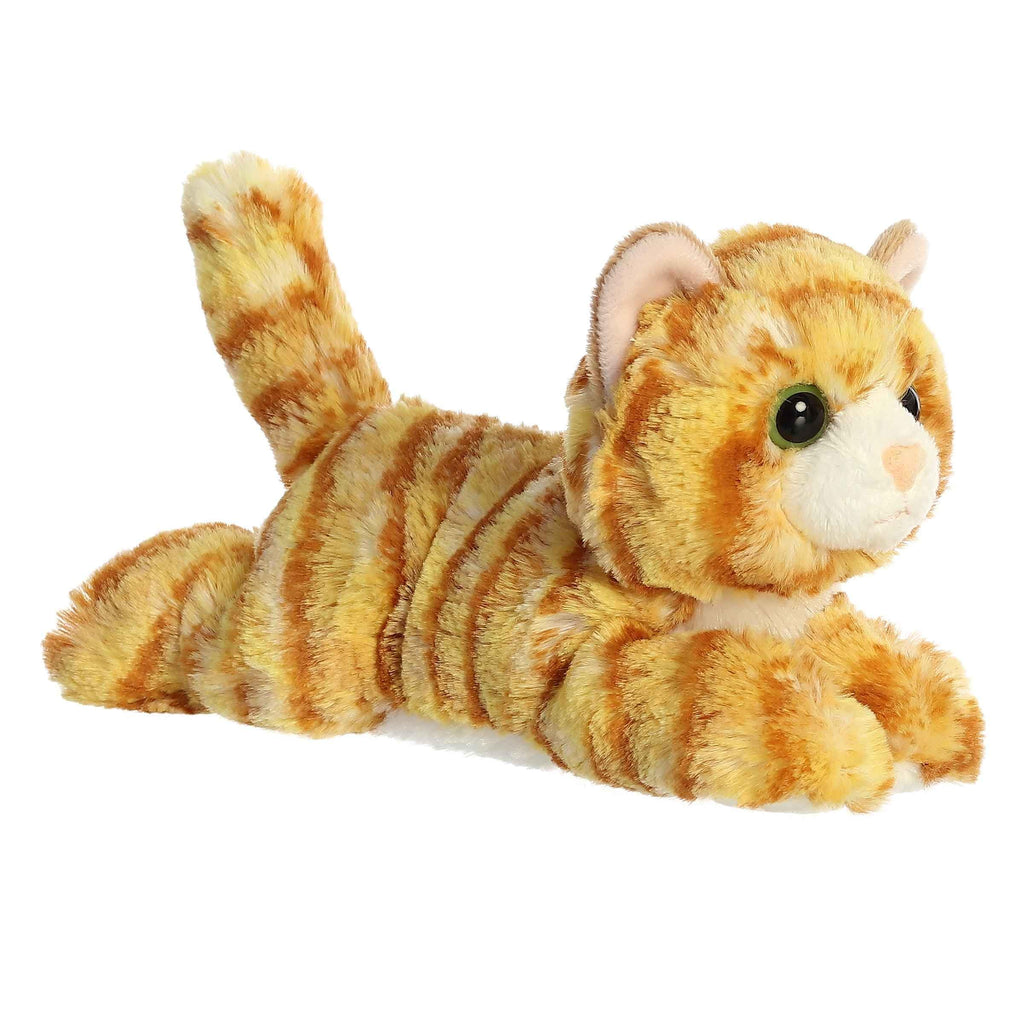 Snuggle Up Cuddly Aurora Mini Flopsie 8-Inch Ginger Cat Plush