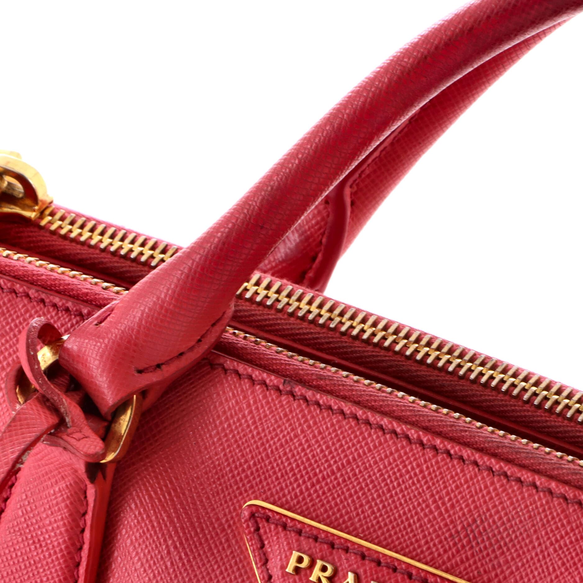 Prada, Pre-Loved Bicolor Double Zip Lux Tote Mini, Pink