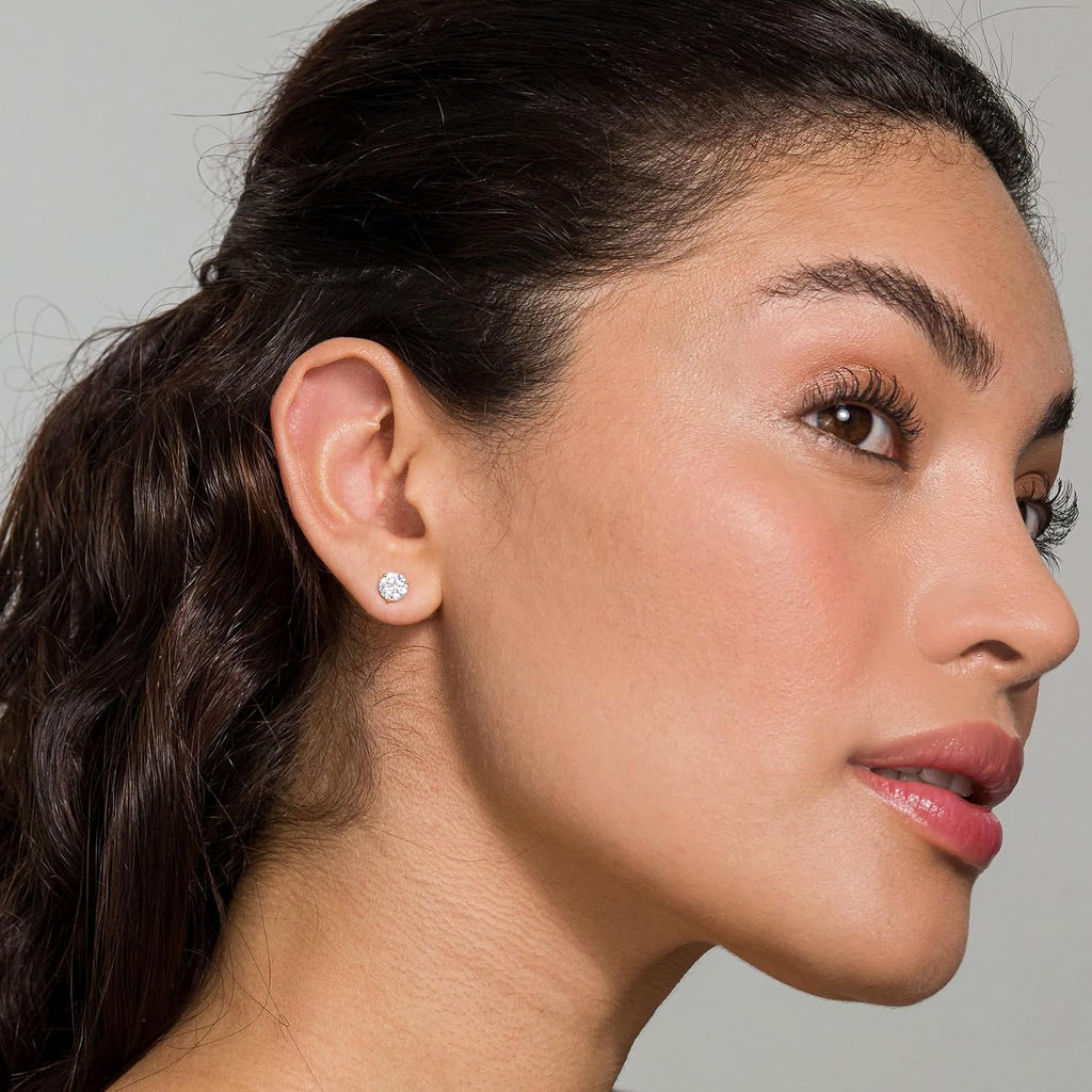 Sunbeam Studs – Gold CZ Stud Earrings