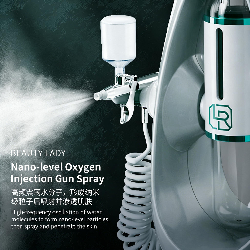 3-in-1 Facial Hydra-Oxygen Spray Machine, Nano Facial Steamer, Professional Blackhead Extractor, Waste Water Separation