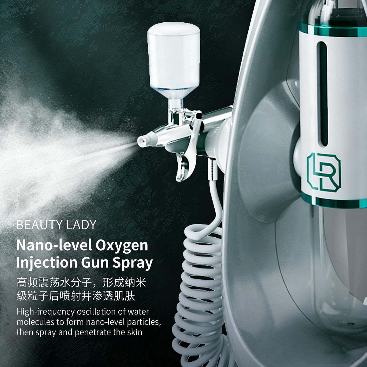 3-in-1 Facial Hydra-Oxygen Spray Machine, Nano Facial Steamer, Professional Blackhead Extractor, Waste Water Separation