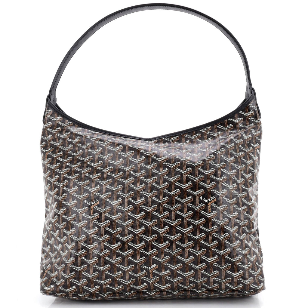 Goyard, Pre-Loved Boheme Hobo Coated Canvas, Black