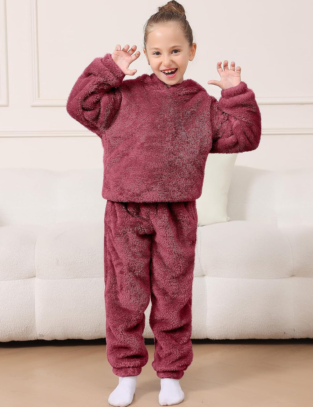 Cloud Soft Set – Girls' Fuzzy Fleece Outfit