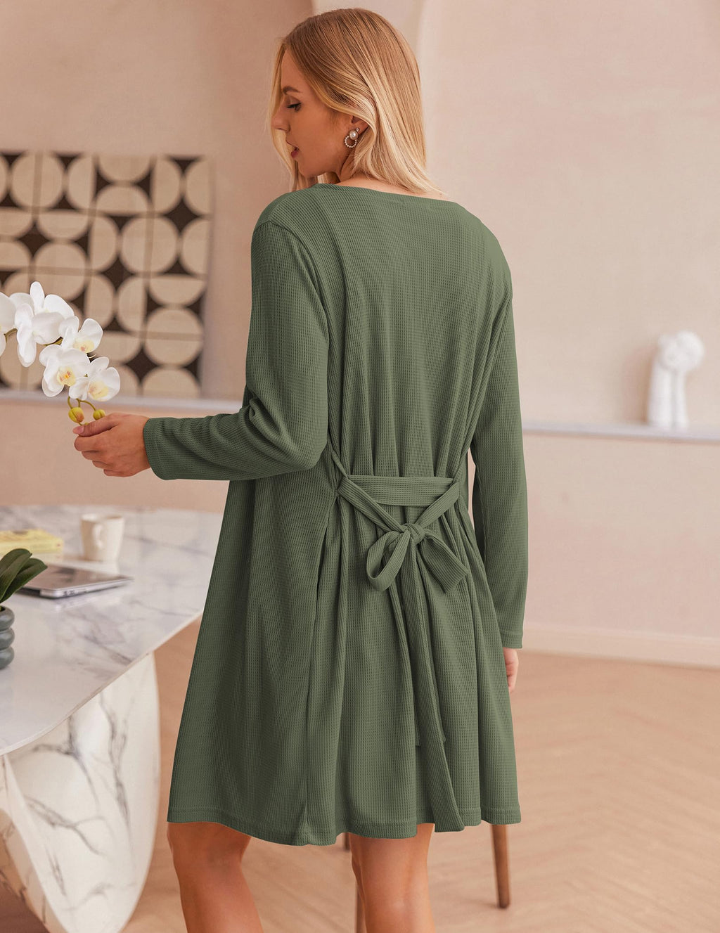 Lounge All Day Cozy 3-Piece Waffle Knit Loungewear Outfit