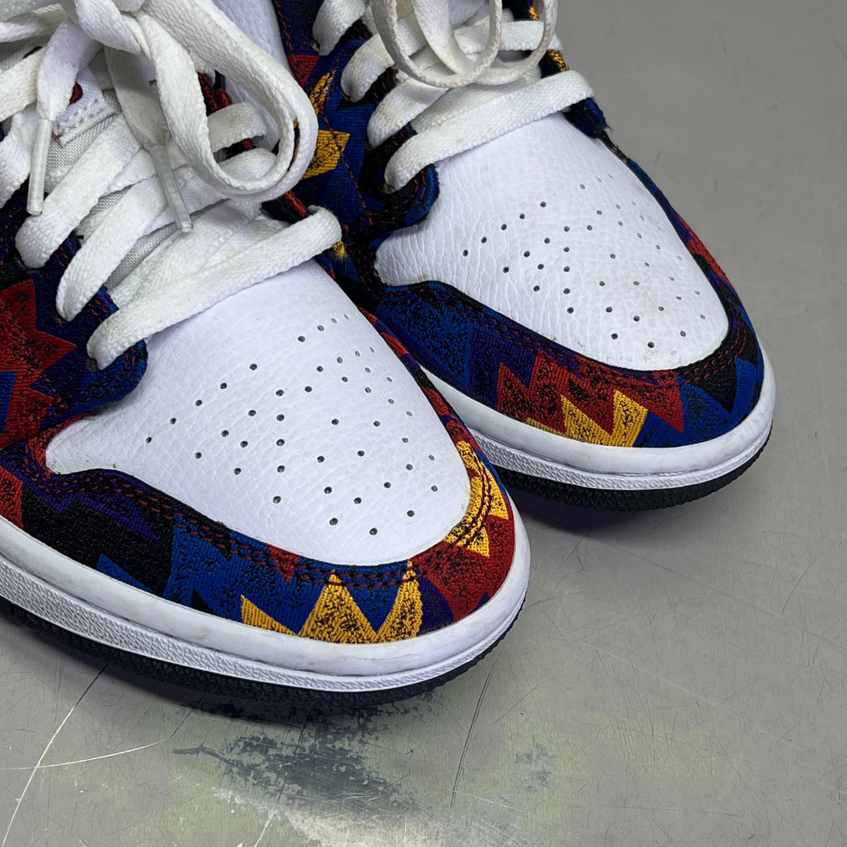 NIKE Air Jordan 1 Low SE 'Nothing But Net' Shoes Unisex Sz 7.5 Multicolor (Pre-Owned)