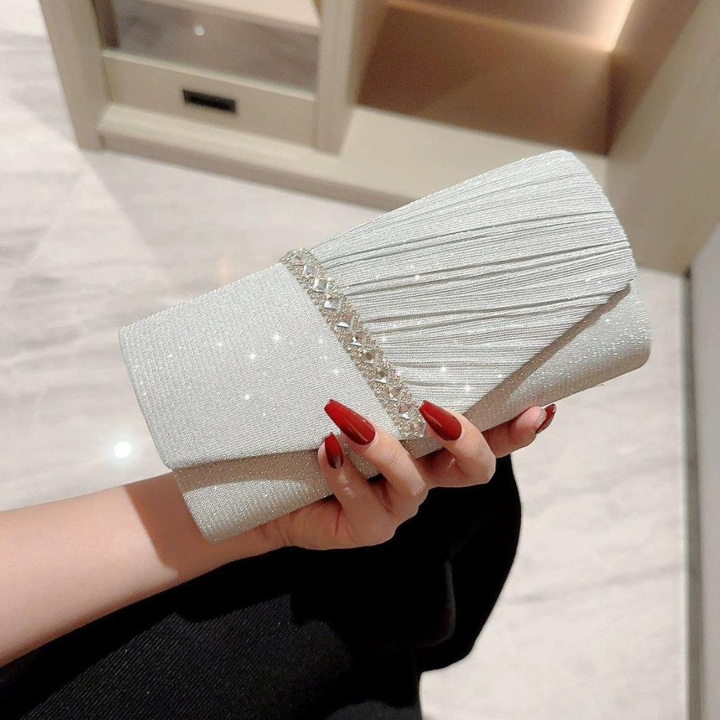 New Arrival Glamorous Evening Clutch With Sparkling Rhinestones