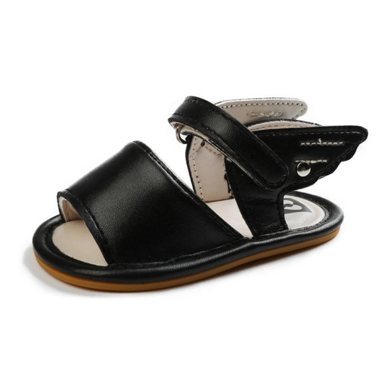 Baby Shoes Rubber Sole Breathable PU Baby Sandals Baby Non-Slip Wings Toddler Shoes