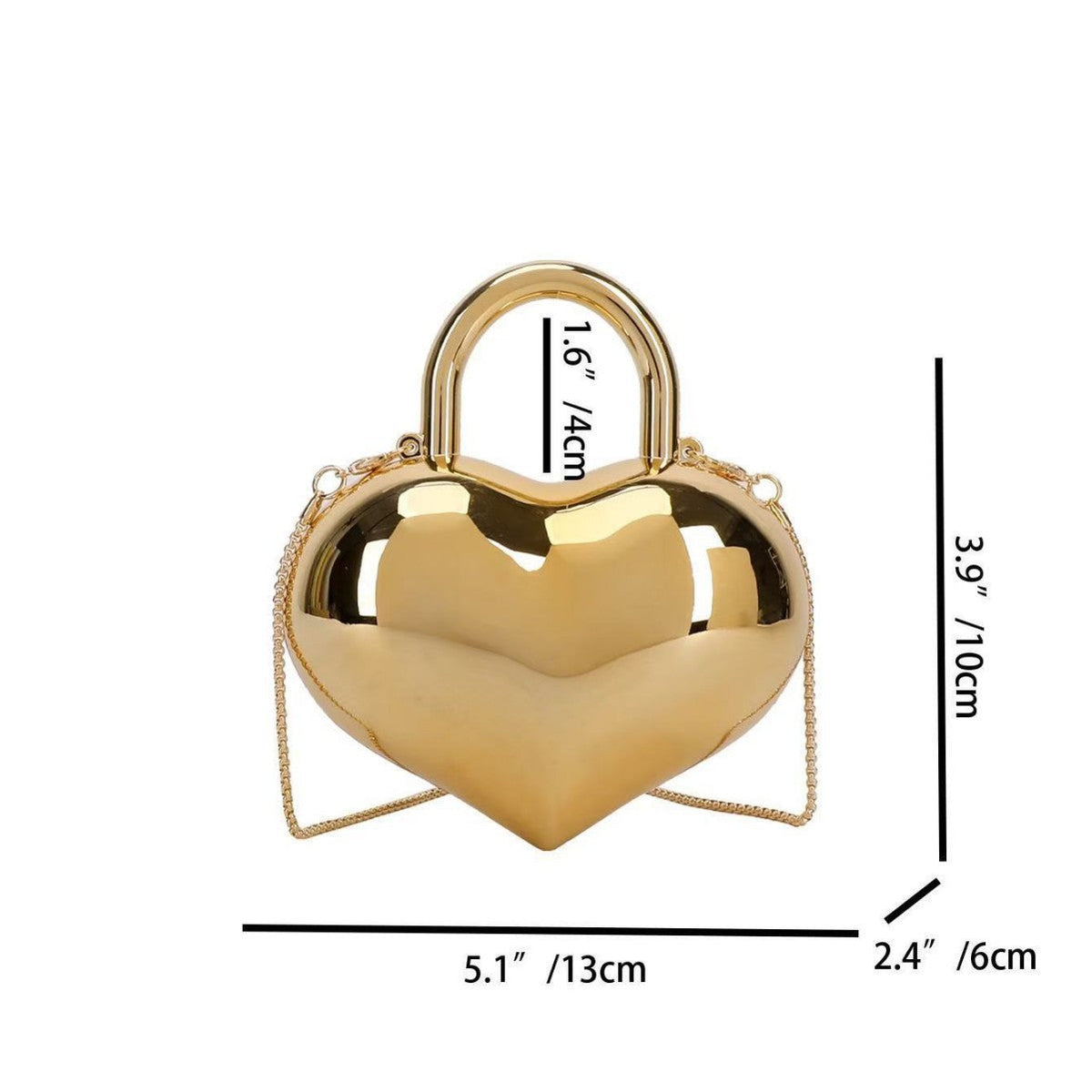 New Style Evening Bag, Trendy Chinese Style, Heart-Shaped Handbag, Shoulder Bag, Crossbody Bag For Women, 2026 Banquet Clutch Bag, Unique Heart Design