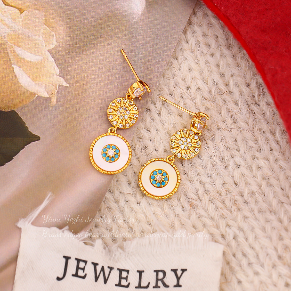 Korean Style New Micro-Inlaid Zircon Earrings For Women, High-End Vintage Fashion Design Pendant Earrings, Exquisite Ear Accessories