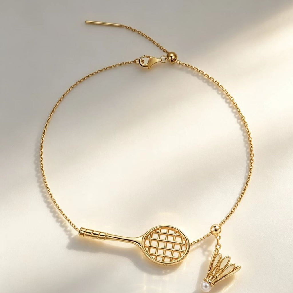 Badminton Racket Pull Bracelet For Women
