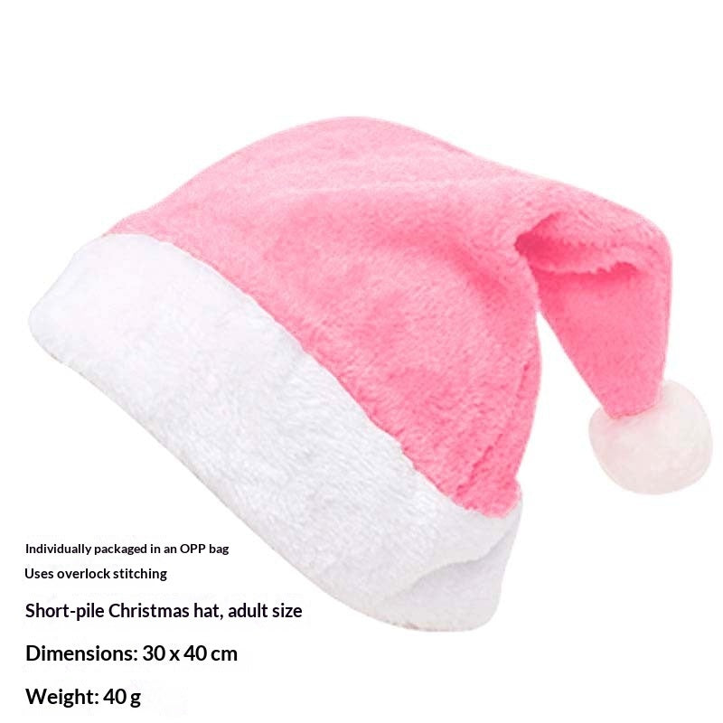 Christmas Party Plush Glowing Christmas Hat For The Elderly