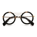 Double Beam Anti-blue Light Vintage Round Frame Sheet Metal Eyeglass Frame