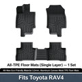 Eco Friendly TPE Floor Mats & Cargo Trunk Liner For RAV4 2019 To 2025, Custom Fit Car Floor Liners