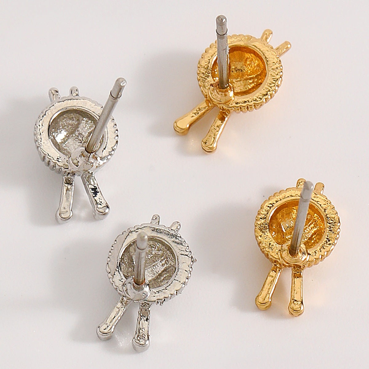 Knitting Needle Earrings For Women Yarn Ball Design