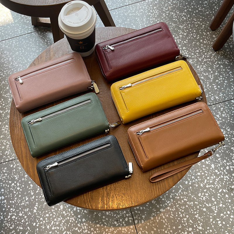 Womens Long Genuine Leather Wallet