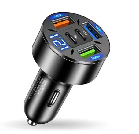 Digital Display Car Charger 4usb 66W Fast Charge PD Car Charger