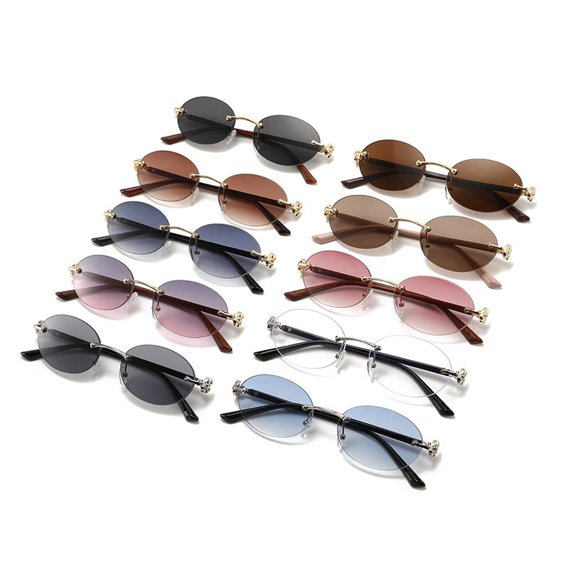 26 New Cross-Border Fashion Frameless Sunglasses, Stylish And Versatile, Street Style, Sun Protection, Uv Protection, Sunglasses For Women
