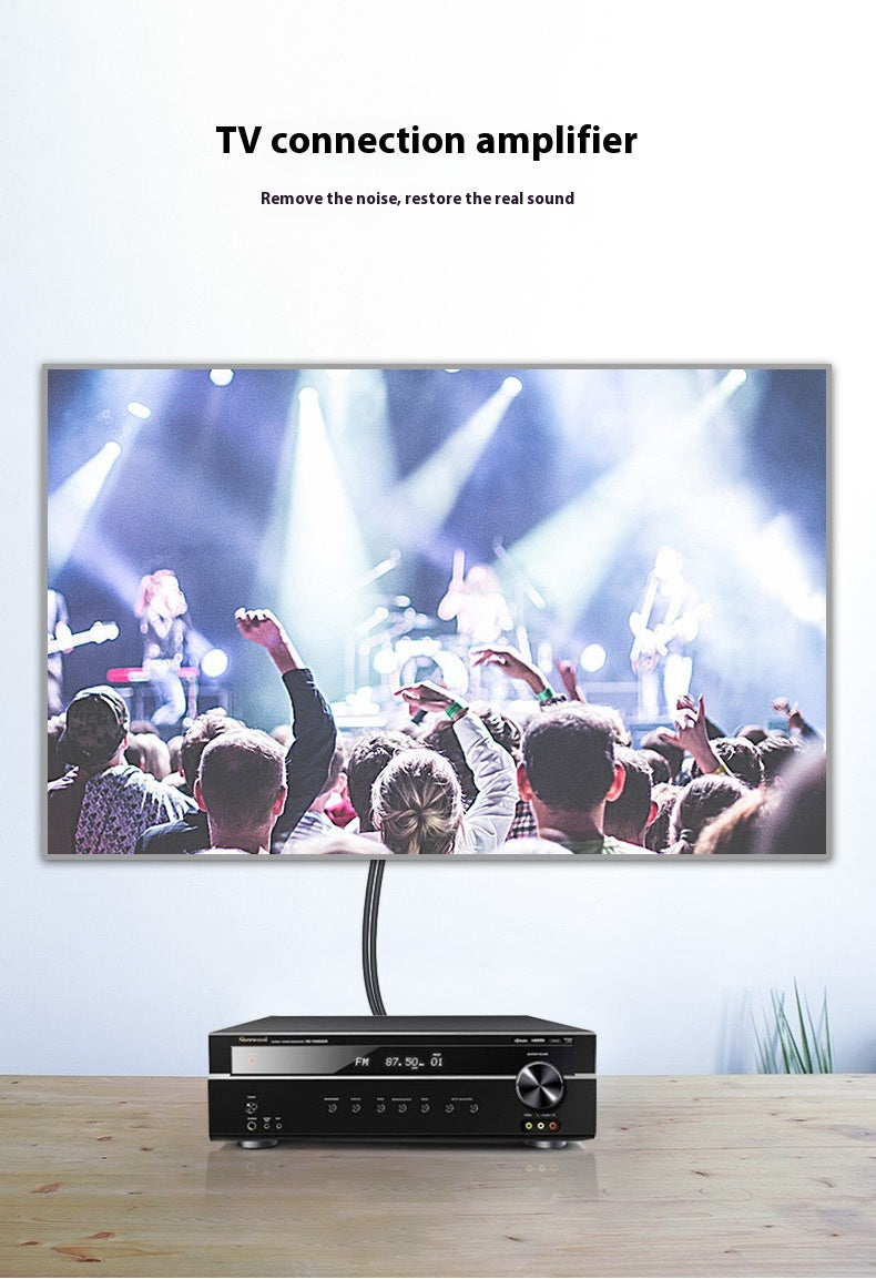 Two-to-two Double-connected Flower Head Audio Cable 2RCA Computer Connection TV Audio Speaker Cable