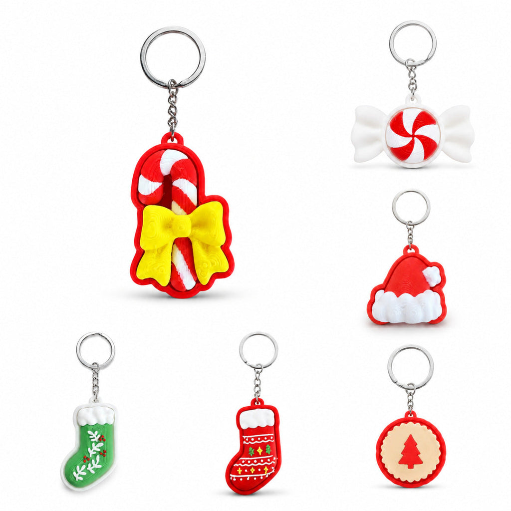 Christmas-themed Clicker Keychain And Backpack Charm