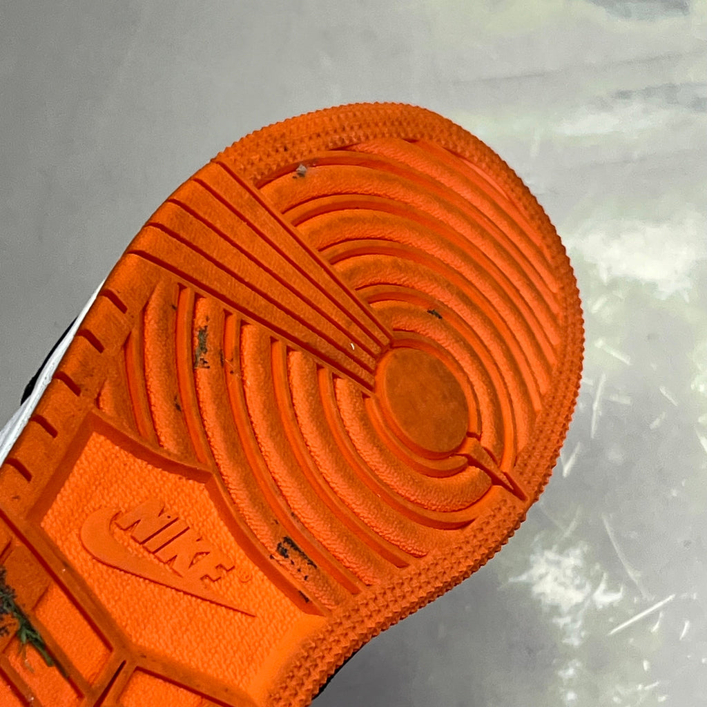 NIKE Air Jordan 1 Low Shattered Backboard Shoes Boys Sz 7Y Orange/Black (Pre-Owned)