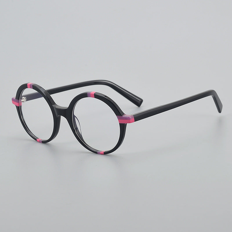 Feminine Oval-shaped Natural Frame Glasses
