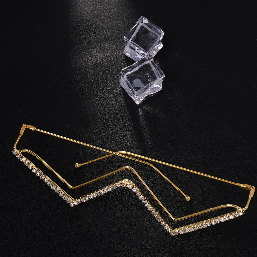 European And American Rhinestone Eyeglass Frame Ornaments