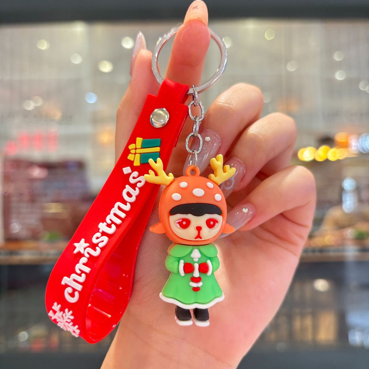 Christmas Cartoon Keychain Bag Charm
