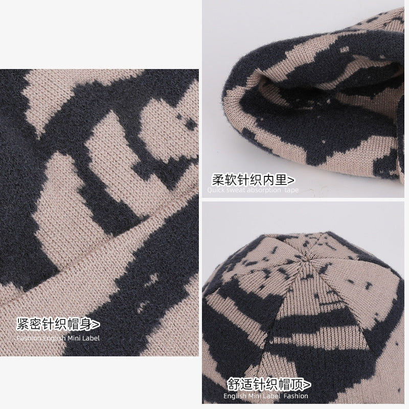 Winter European And American Style Fashionable Knitted Womens Outdoor Warm Wool Hat