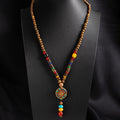 Nepalese Tribal Totem Vintage Sweater Necklace