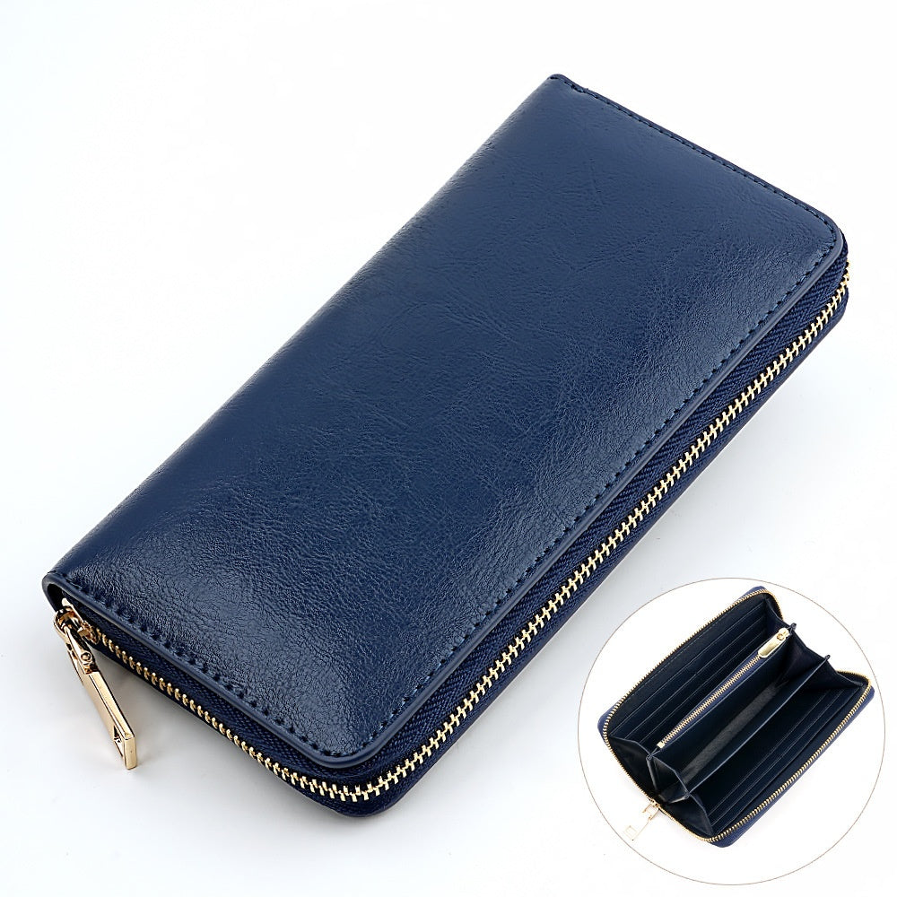 Womens Fashionable High-Capacity Zipper Wallet
