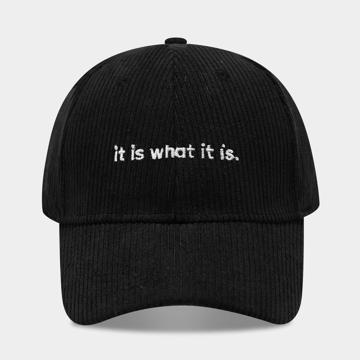 Stylish Letter-print Corduroy Baseball Cap For Couples