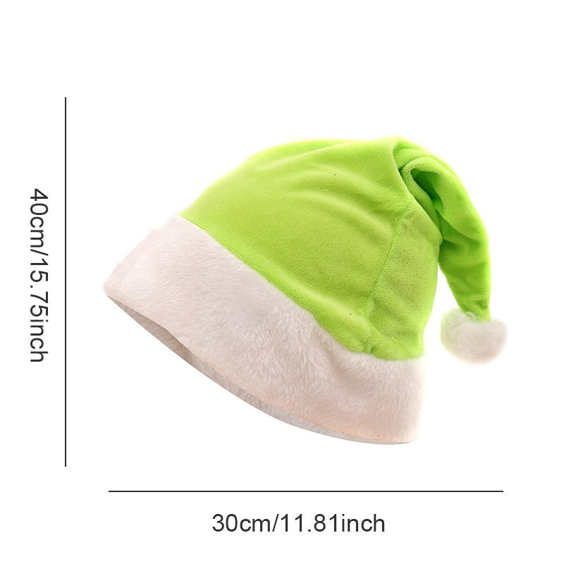 Christmas Party Plush Glowing Christmas Hat For The Elderly