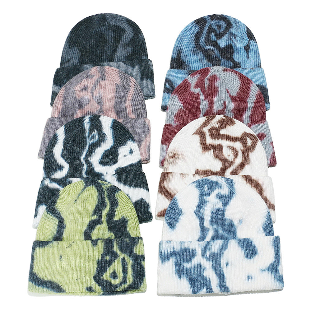 Tie-dye Knitted Hat For Women