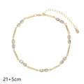 New European And American-style Water-drop Zircon Anklet Niche Fashion