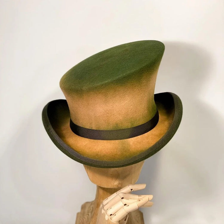 Best-selling Fashionable Wool Hat With A Turned-up Felt Brim
