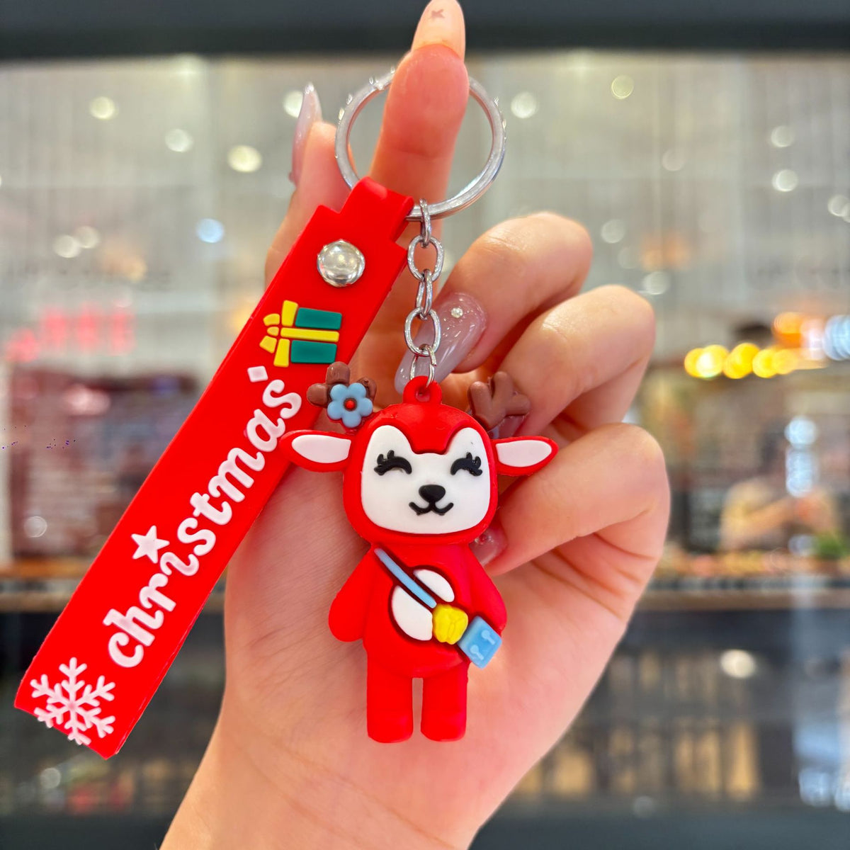 Christmas Cartoon Keychain Bag Charm
