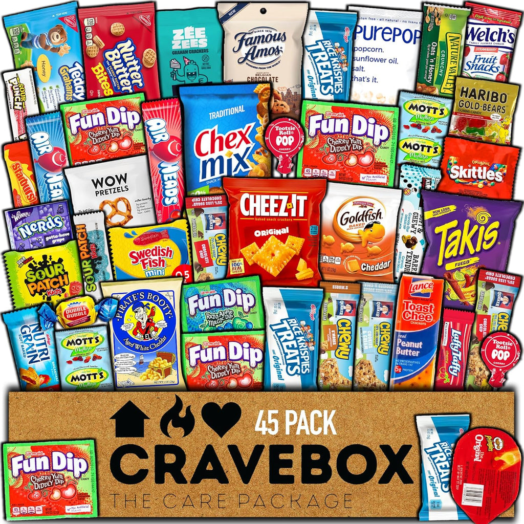 Mega Snack Vault – Cravebox 45-Count Care Package