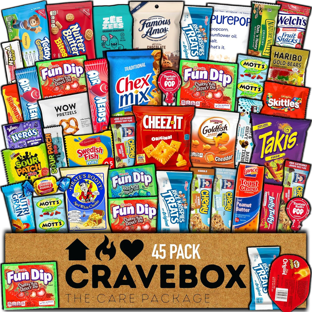 Mega Snack Vault – Cravebox 45-Count Care Package