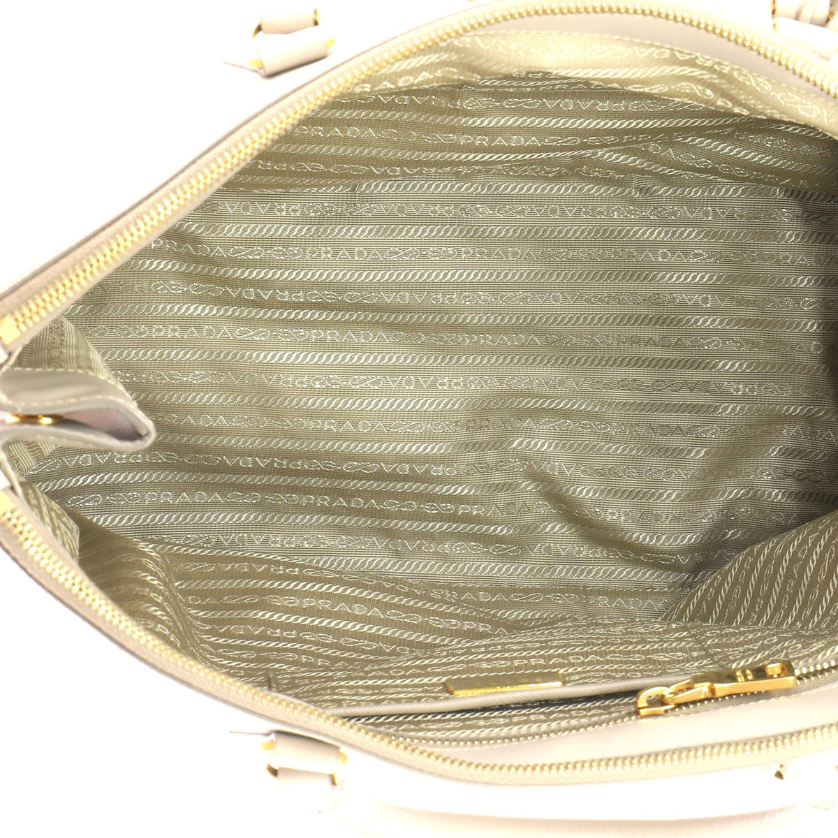Carry the Icon Luxe Prada Pre-Loved Double Zip Lux Tote XL, Gray