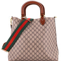 Gucci, Pre-Loved Reversible Web Tote, Brown