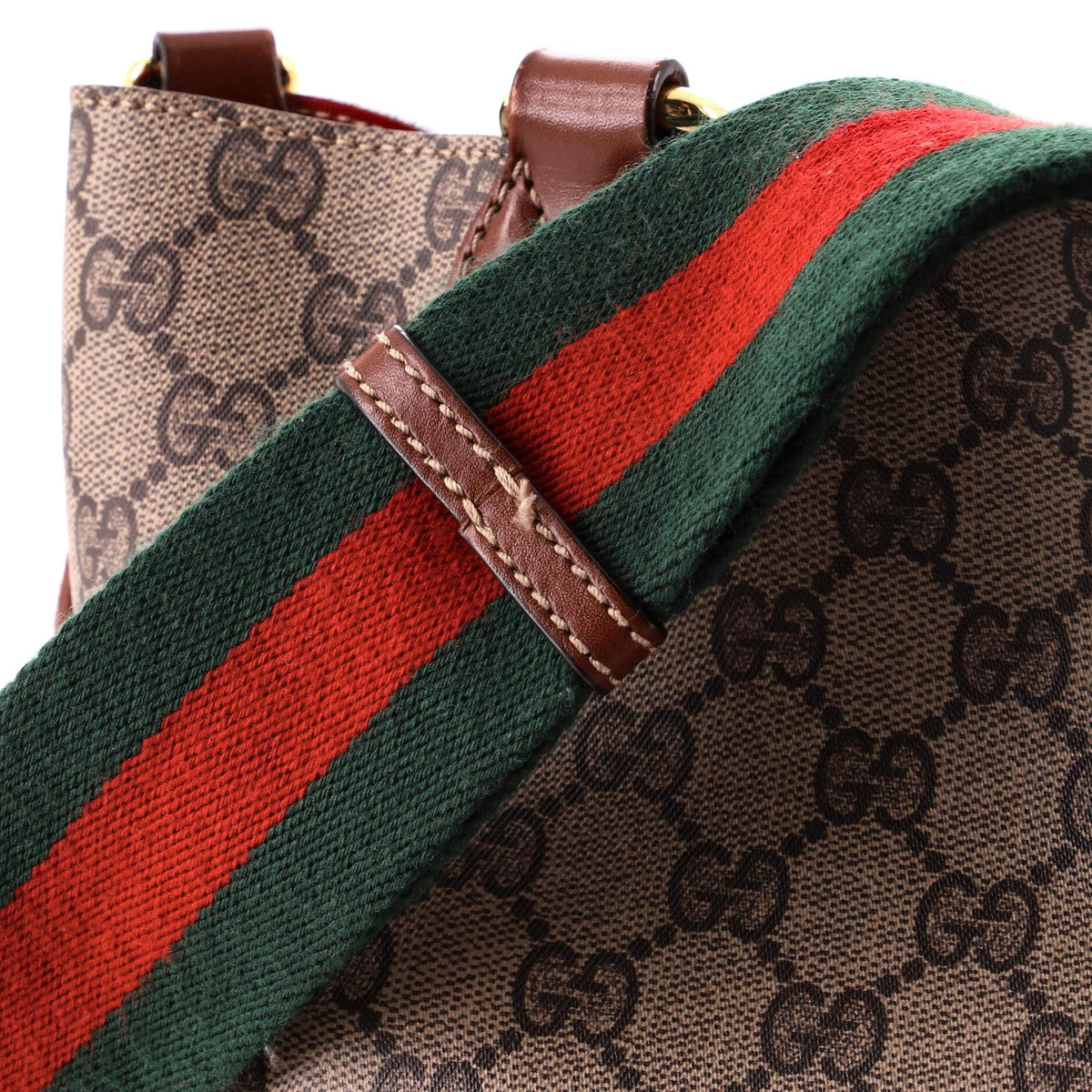 Gucci, Pre-Loved Reversible Web Tote, Brown