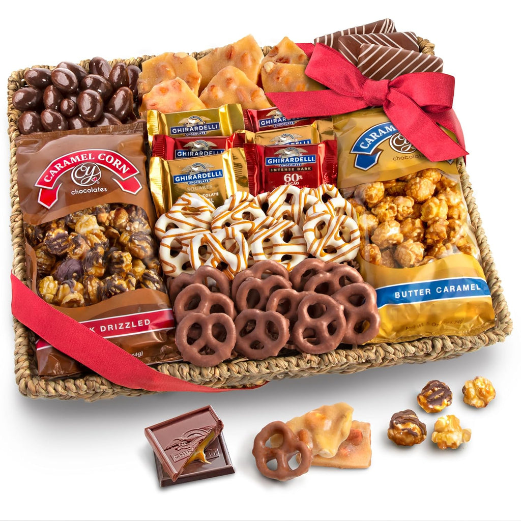 Sweet-Treats Gift Tray – Gourmet Chocolate Gift Basket