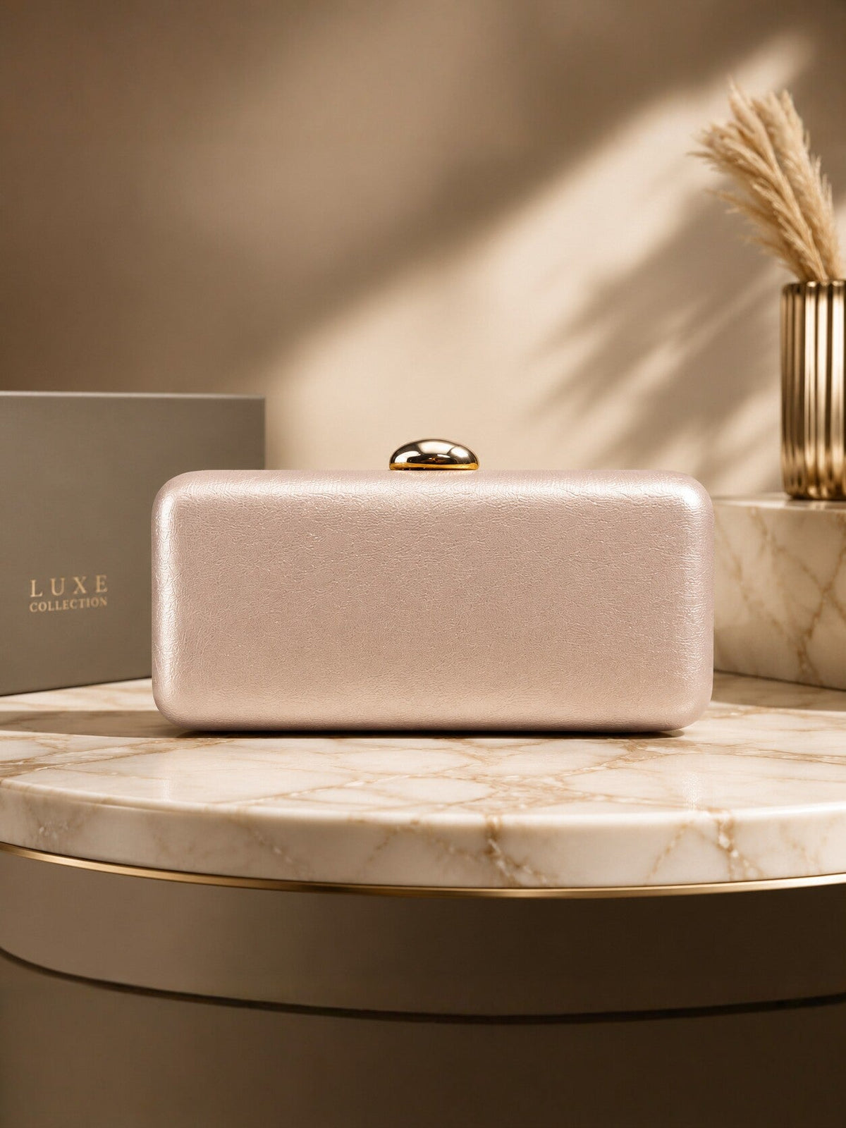 Luxury Evening Clutch For Women, New Metallic Texture Handbag, Simple And Stylish Banquet Bag, High-end Small Square Bag